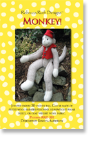 photo of felted wool monkey pattern